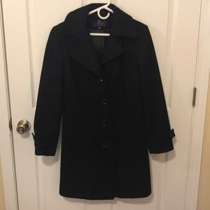 EUC thigh-length wool peacoat